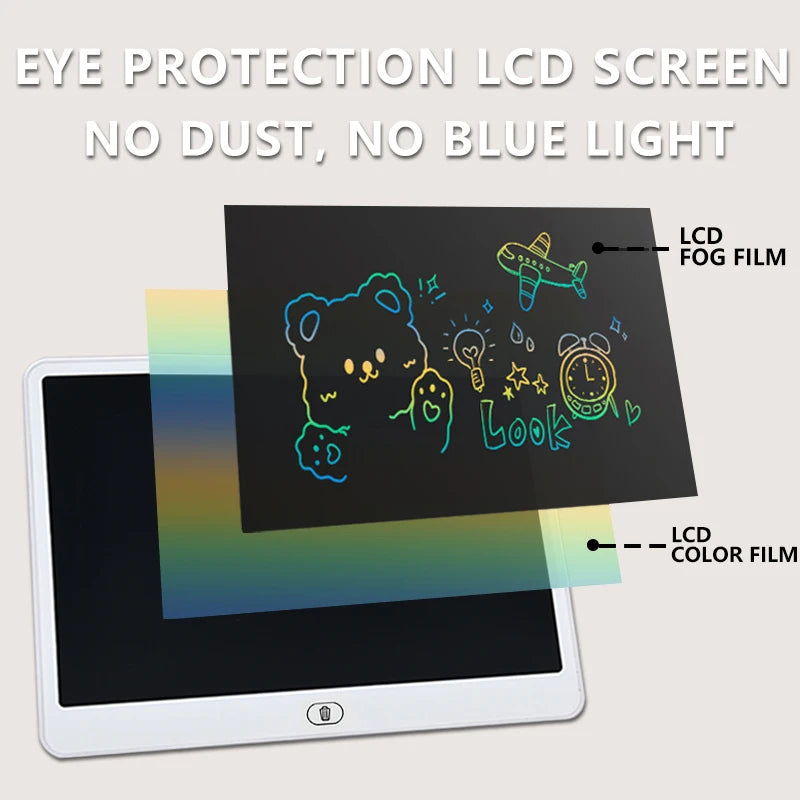لوح رسم LCD إلكتروني قابل للمسح للأطفال +3-6 سنوات
