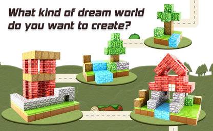 مكعبات بناء مغناطيسية عالم المناجم 500 قطعة | ألعاب STEM +6 سنوات | نُمو