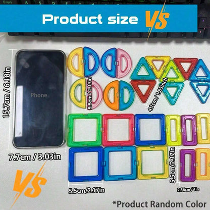 مكعبات بناء مغناطيسية تعليمية | ألعاب STEM ومونتيسوري للأطفال +3-6 سنوات