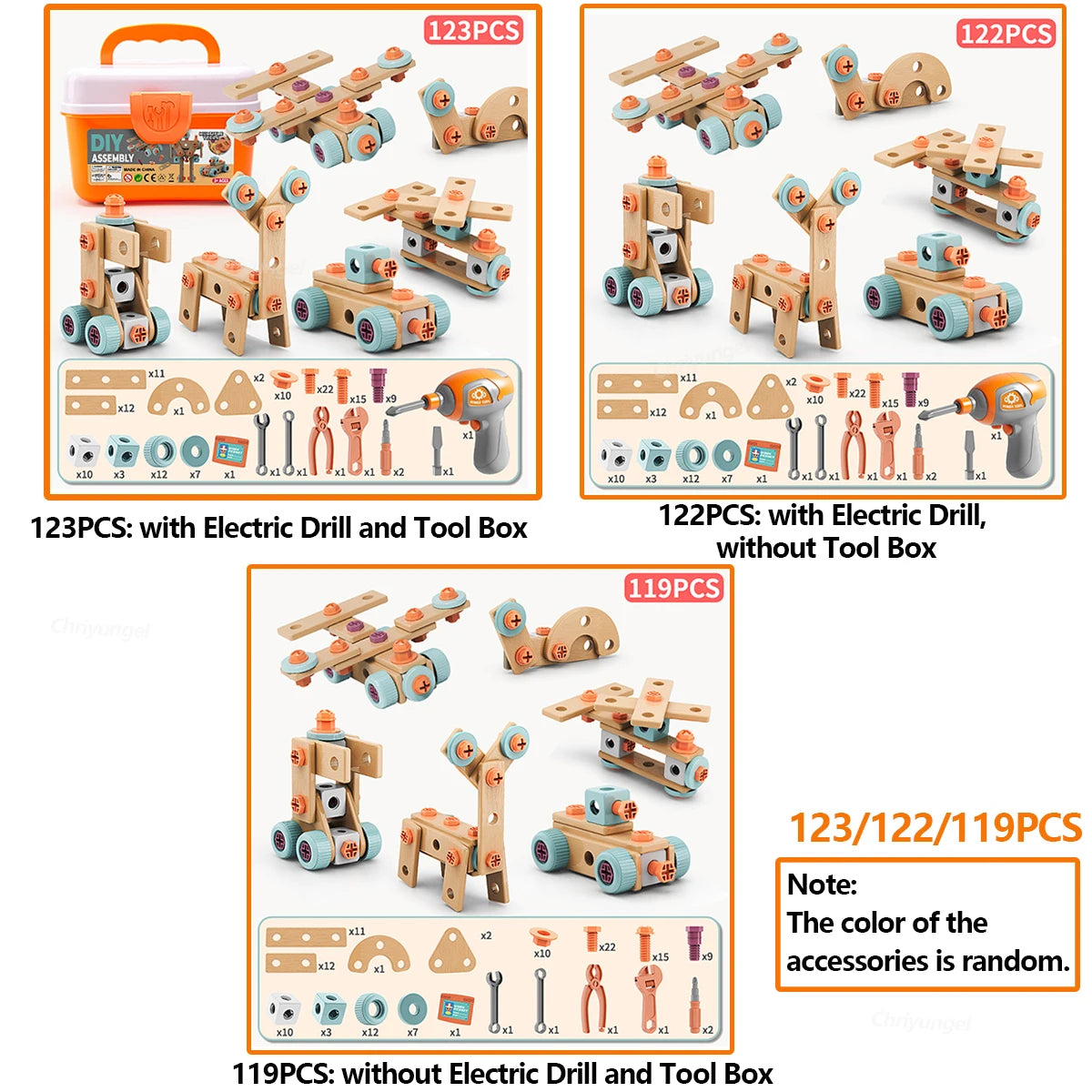 مجموعة أدوات المهندس الصغير DIY مع حفار كهربائي | ألعاب STEM ومونتيسوري +3 سنوات | نُمو