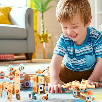 مجموعة أدوات المهندس الصغير DIY مع حفار كهربائي | ألعاب STEM ومونتيسوري +3 سنوات | نُمو