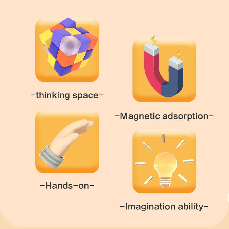 مكعبات بناء مغناطيسية عالم المناجم 500 قطعة | ألعاب STEM +6 سنوات | نُمو