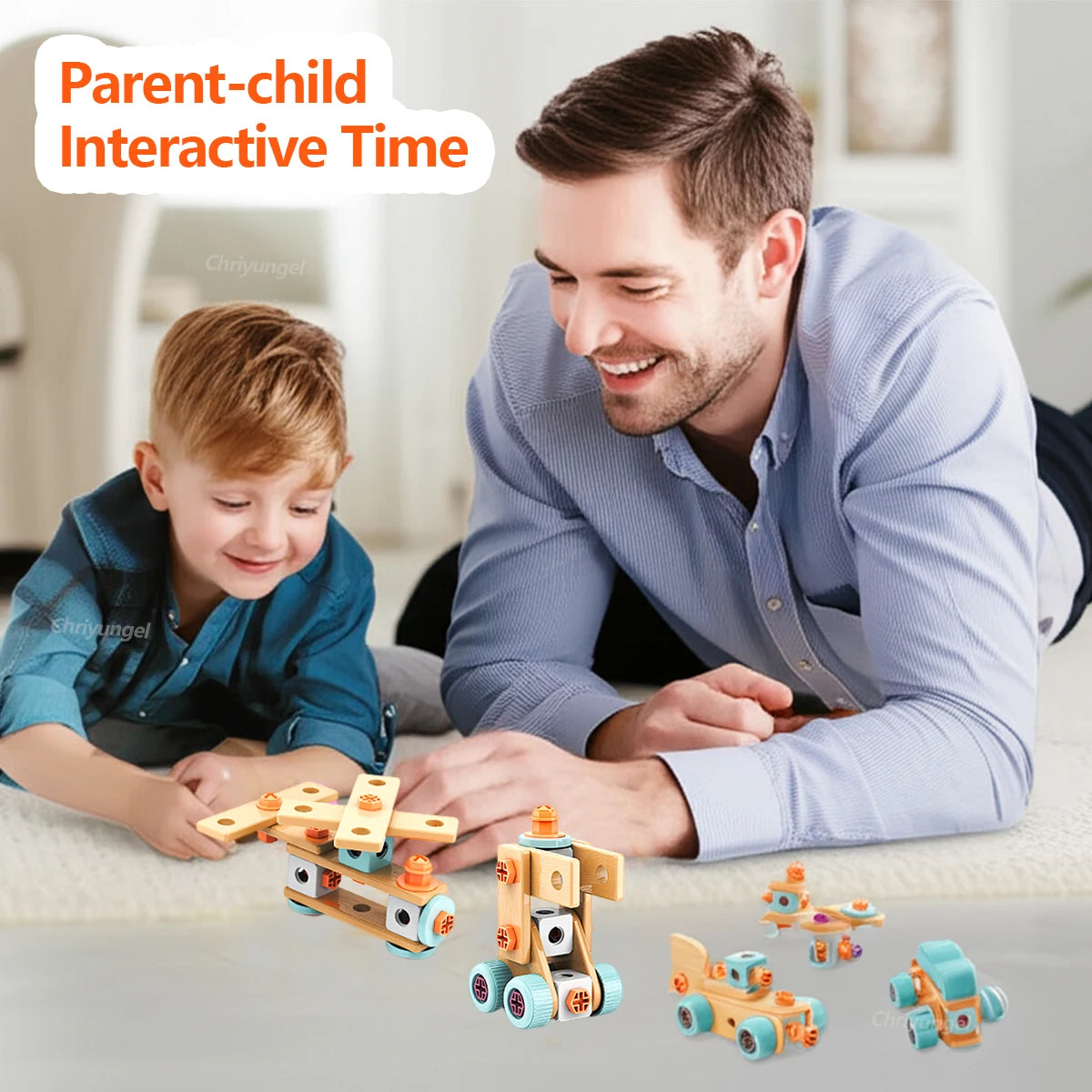 مجموعة أدوات المهندس الصغير DIY مع حفار كهربائي | ألعاب STEM ومونتيسوري +3 سنوات | نُمو