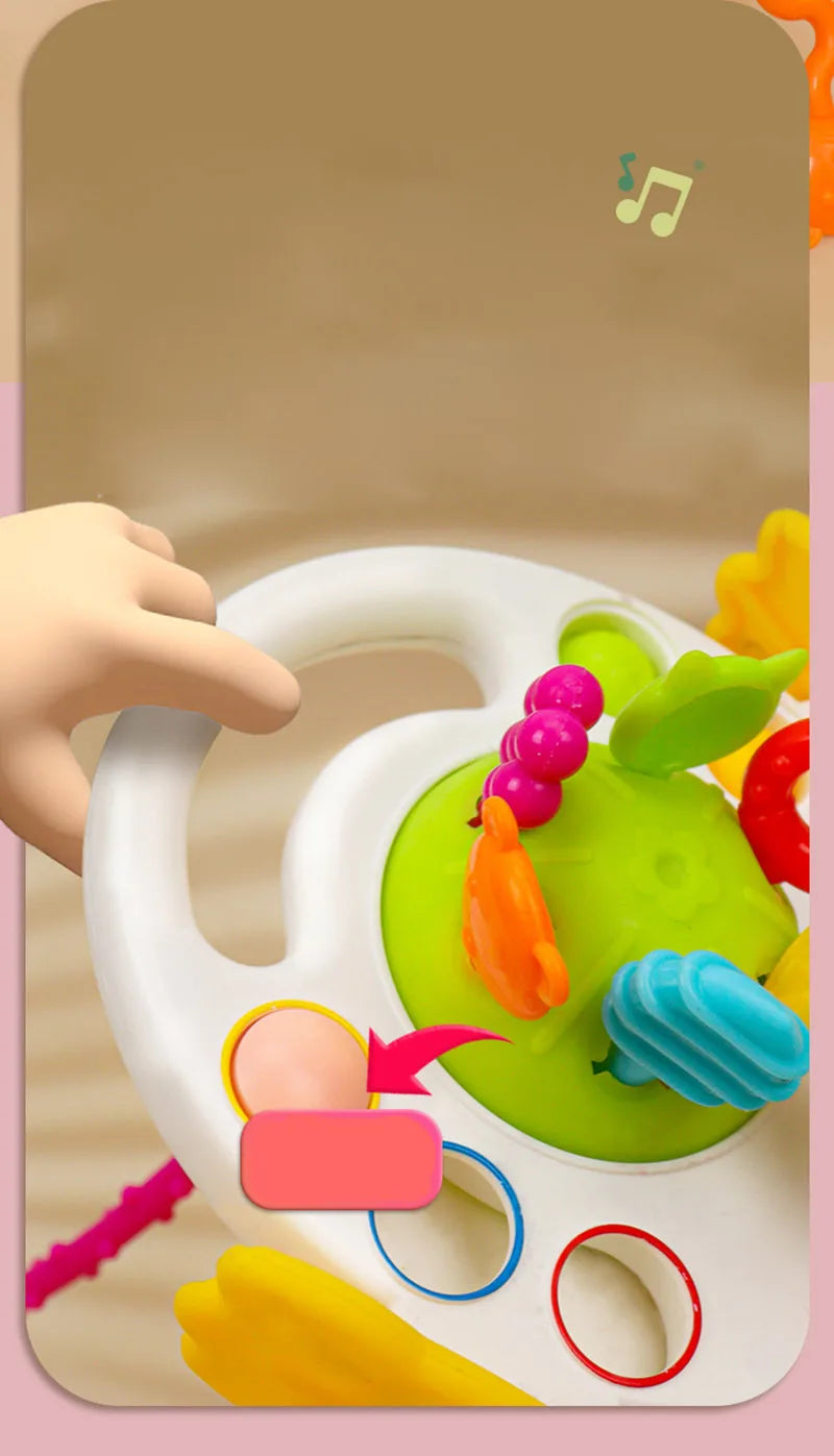 لعبة فرز الأشكال الحسية 7 في 1 للرضع والأطفال | ألعاب مونتيسوري تعليمية +6-12 شهراً